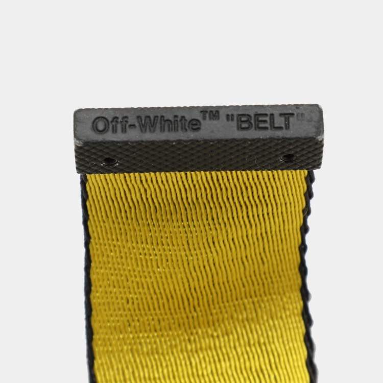 Pre Owned Off-White Yellow/Black Nylon Industrial Belt 200 CM