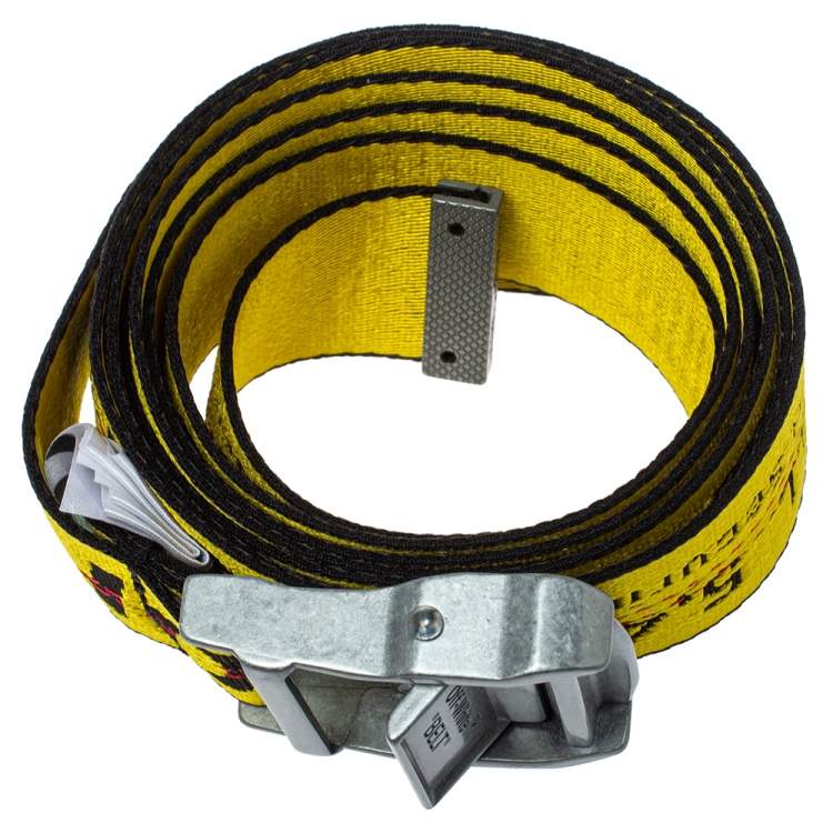 Pre Owned Off-white Yellow Nylon Classic Industrial Belt Size 198cm O/S