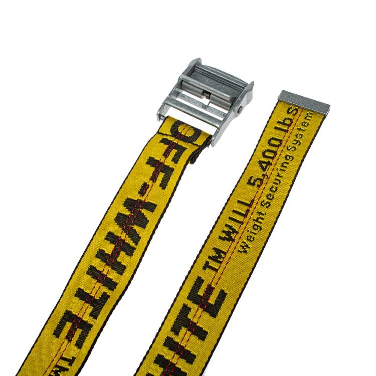 Pre Owned Off-white Yellow Nylon Classic Industrial Belt Size 198cm O/S