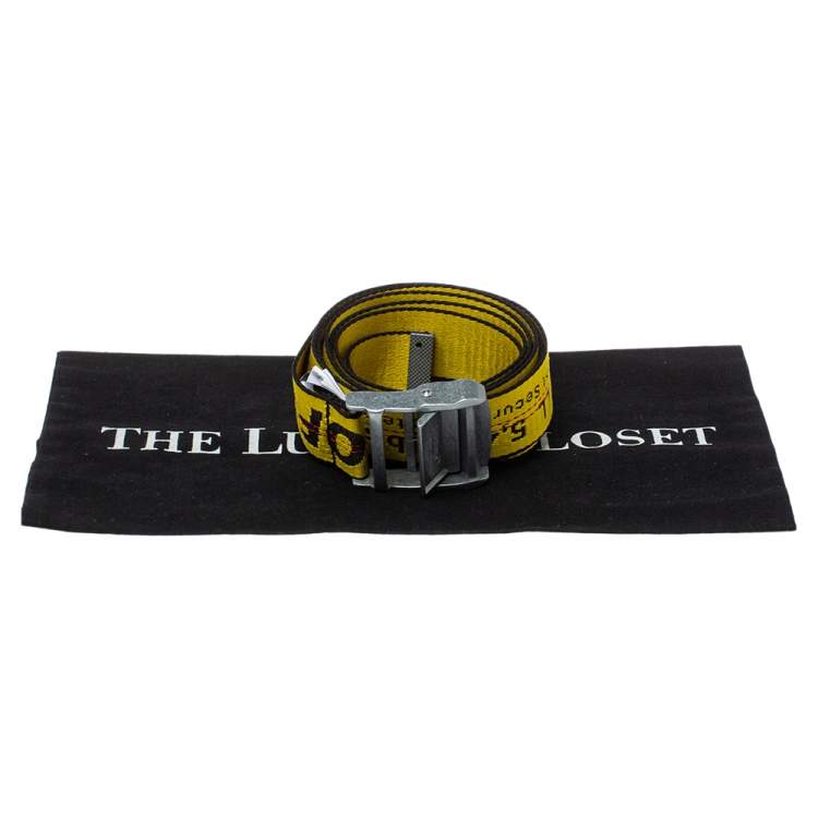 Pre Owned Off-white Yellow Nylon Classic Industrial Belt Size 198cm O/S