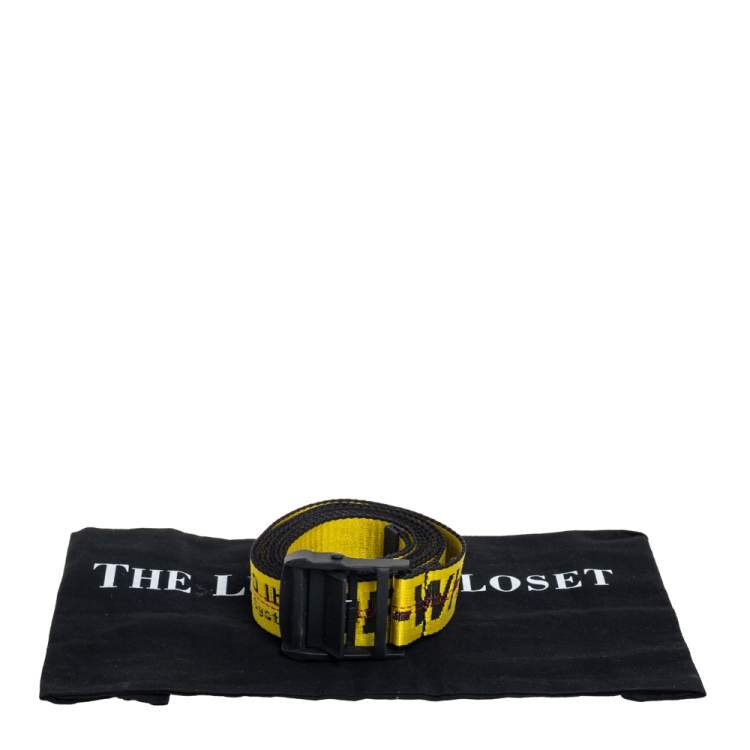 Pre Owned Off-White Yellow/Black Nylon Industrial Belt 200CM
