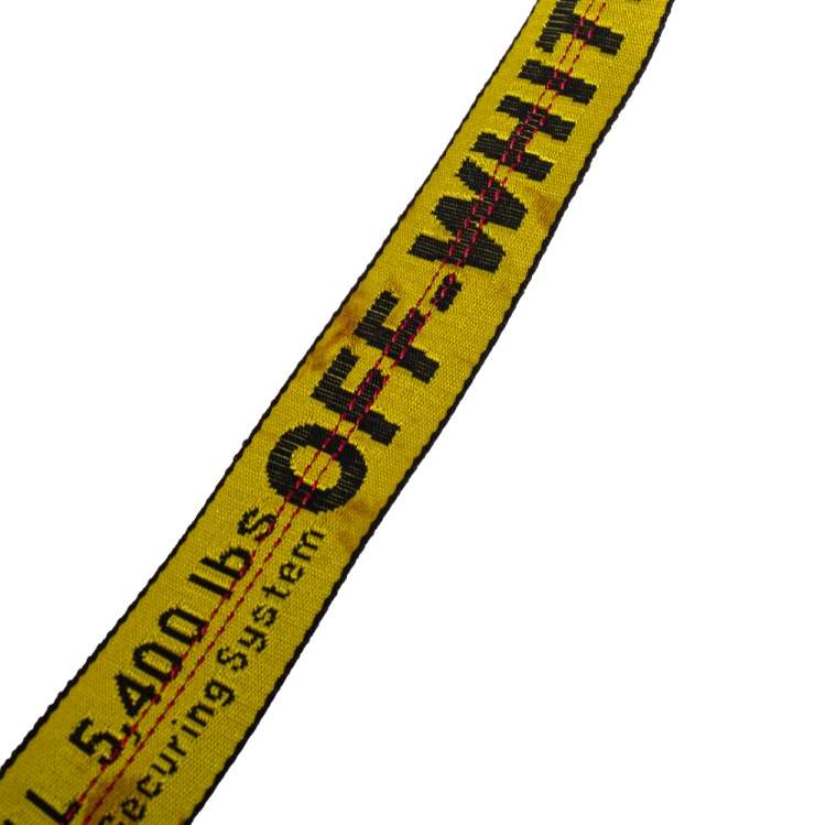 Pre Owned Off-White Yellow/Black Nylon Industrial Belt 200CM