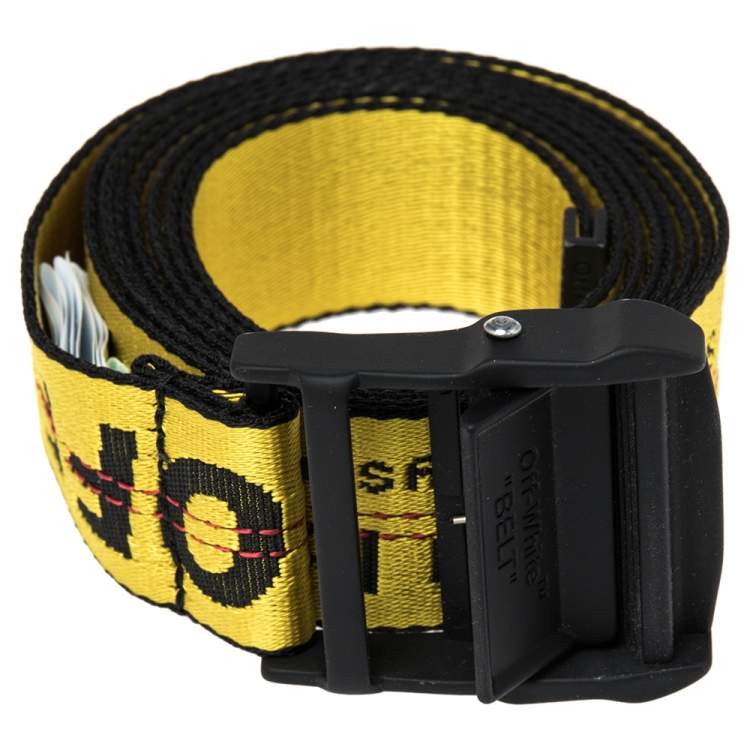 Off-White Yellow/Black Nylon Industrial Belt 200 CM Off-White