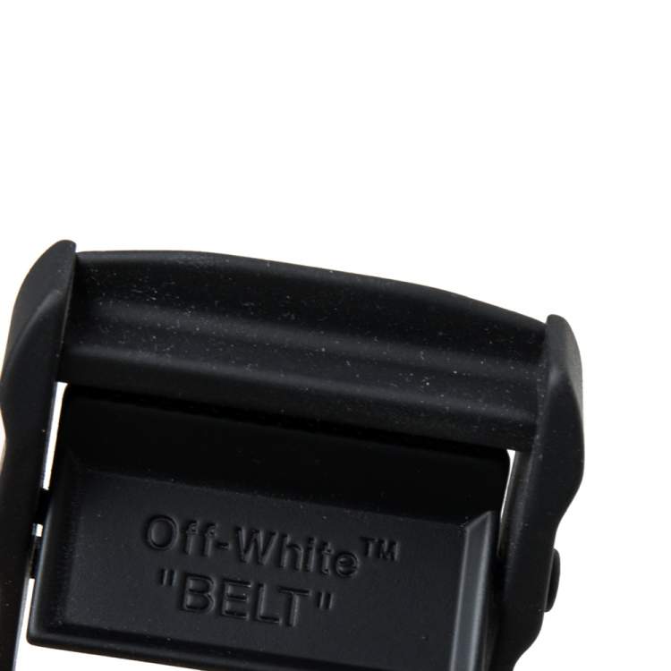 Pre Owned Off-White Yellow/Black Nylon Industrial Belt 200 CM
