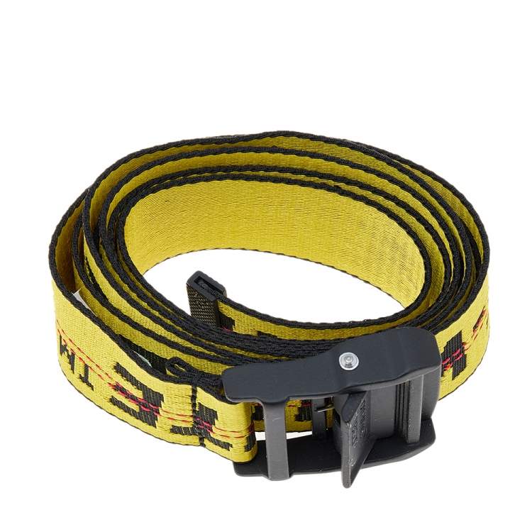 مملوكة مسبقًا Off-White Yellow-Black Nylon Classic Industrial Belt 200 CM