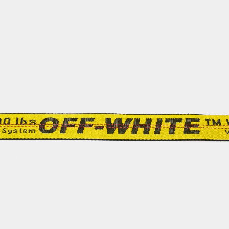 Pre Owned Off-White Yellow/Black Nylon Industrial Belt 200 CM