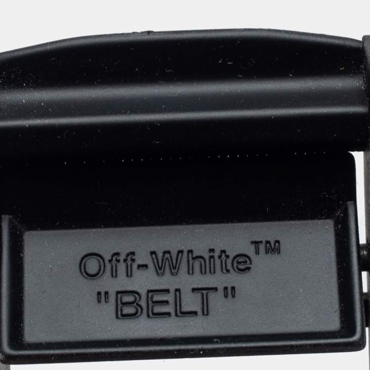Pre Owned Off-White Yellow/Black Nylon Industrial Belt 200 CM