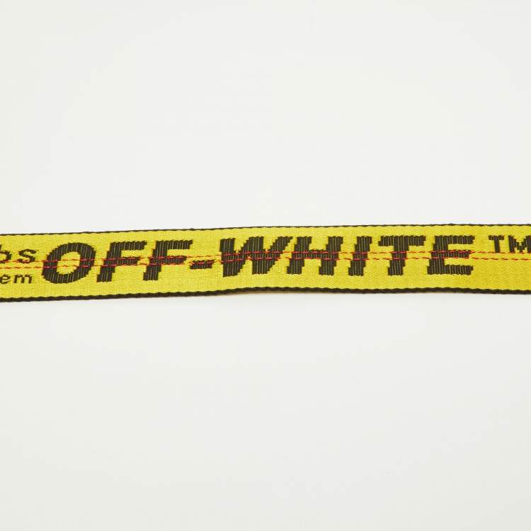 Pre Owned Off-White Yellow/Black Nylon Industrial Belt 200 CM