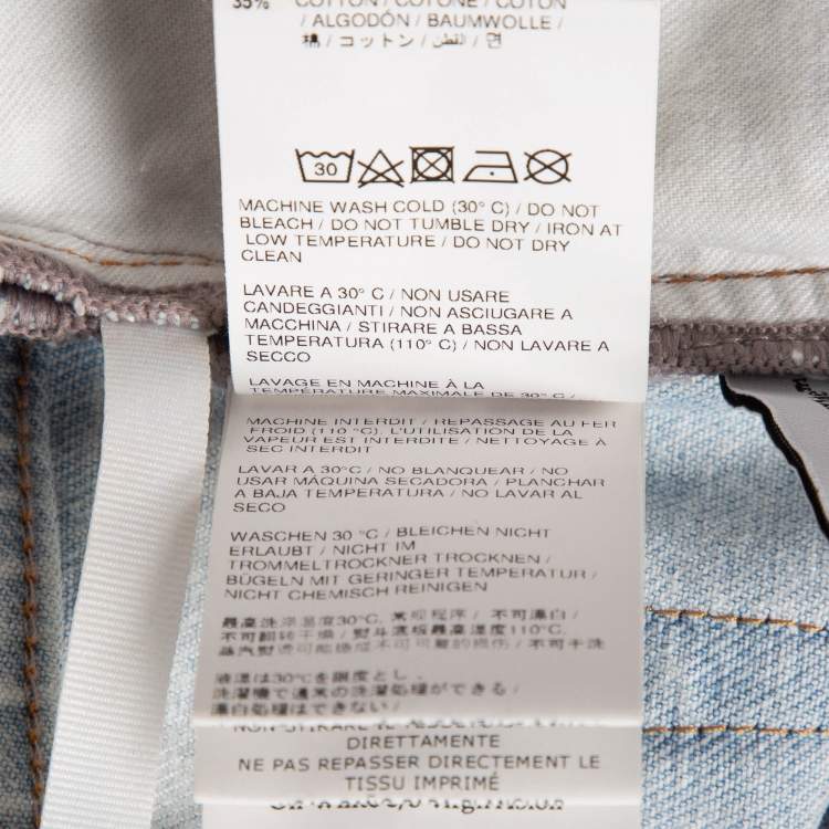 مملوكة مسبقًا Off-White Blue Denim Diag Straight Shorts S