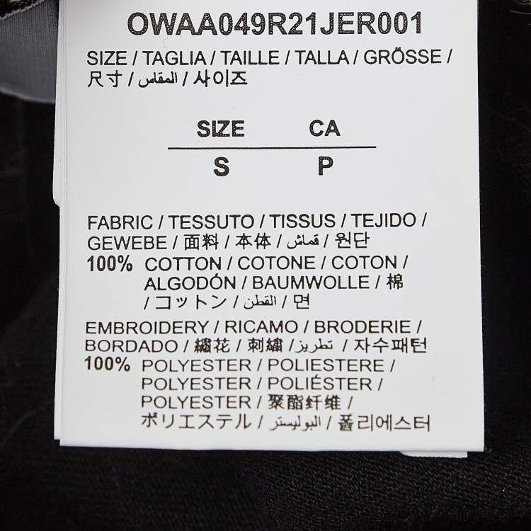 Pre Owned Off-White Black Liquid Melt Arrow Logo Cotton T-Shirt S