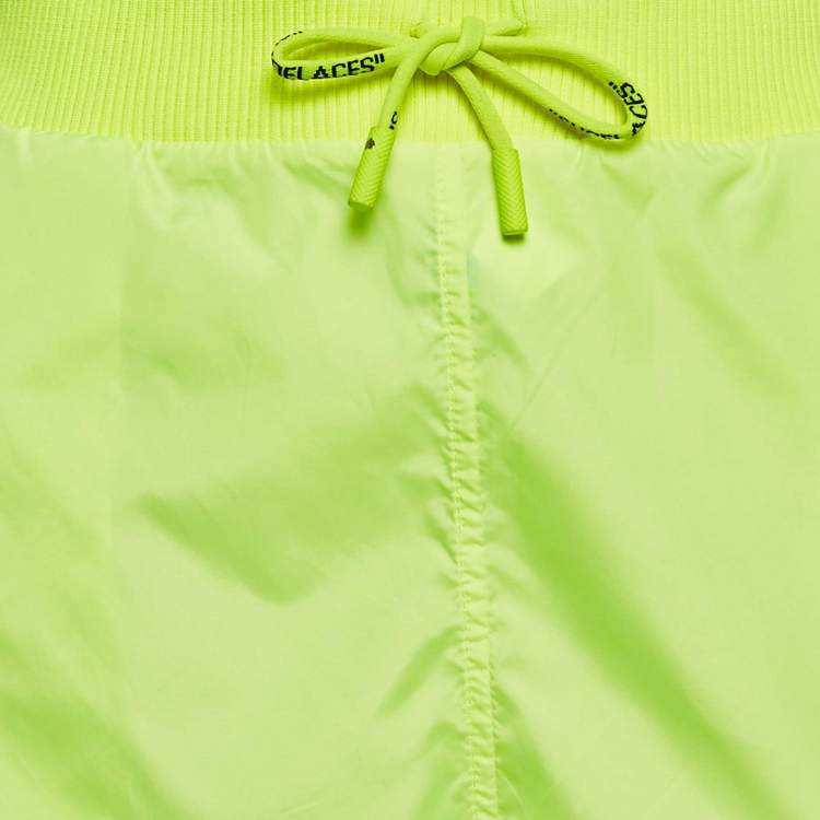 مملوكة مسبقًا Off-White Fluorescent Green Synthetic Joggers M