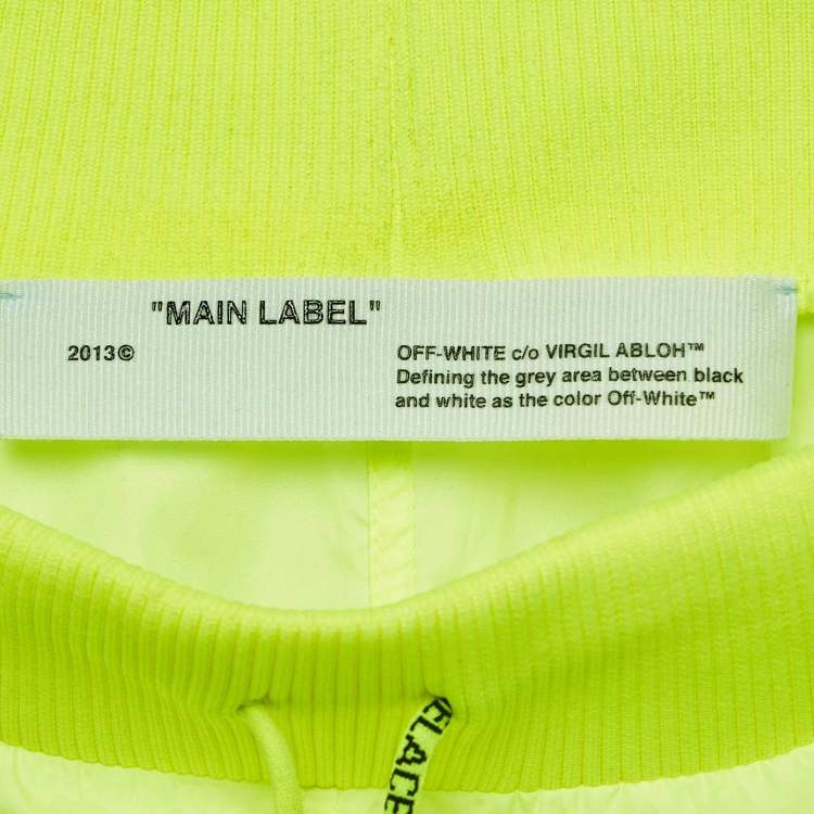 مملوكة مسبقًا Off-White Fluorescent Green Synthetic Joggers M