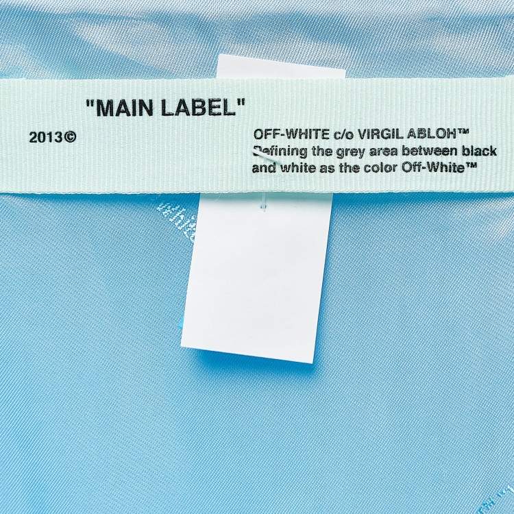 Pre Owned Off-White Blue Crepe Mini Skirt M