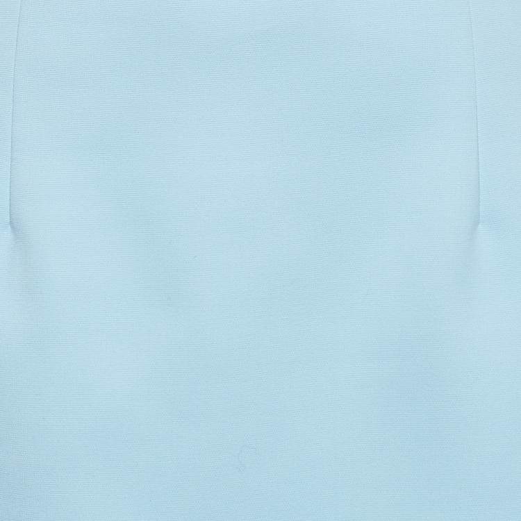Pre Owned Off-White Blue Crepe Mini Skirt M