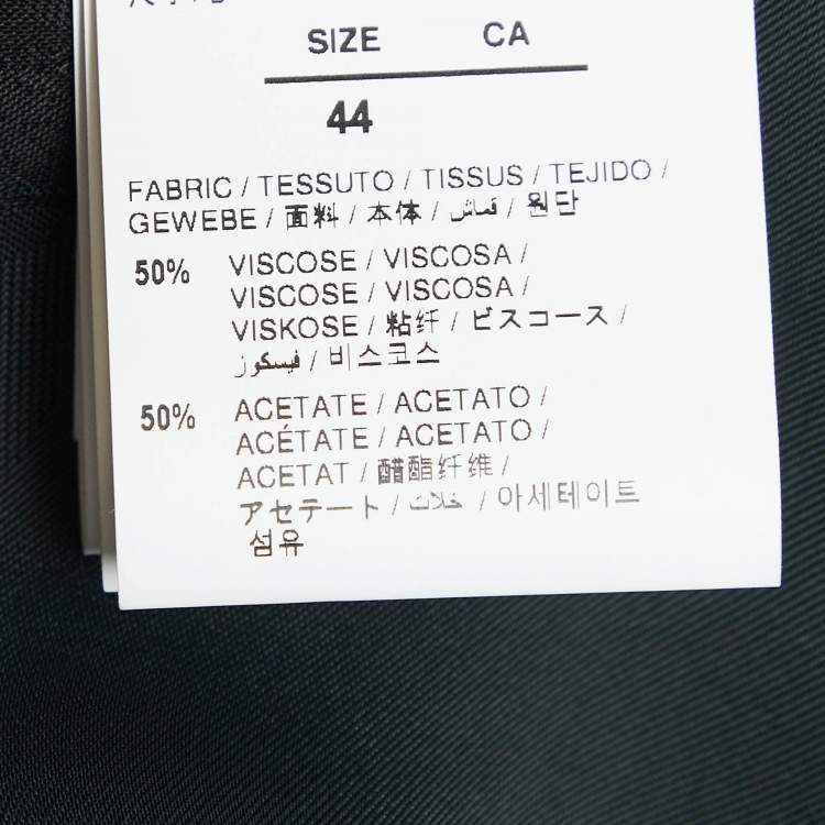 مملوكة مسبقًا Off-White Seasonal Black Satin Jacquard Shirt M