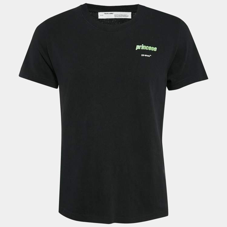 Pre Owned Off-White Black Princess Print Cotton T-Shirt L