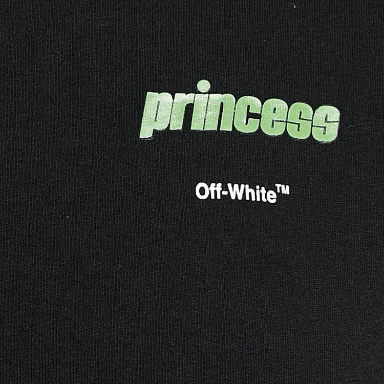 Pre Owned Off-White Black Princess Print Cotton T-Shirt L