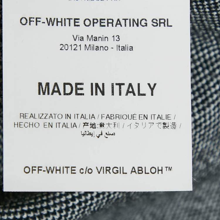Pre Owned Off-White Black Stretch Knit Little Black Midi Dress L