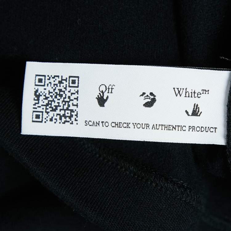Pre Owned Off-White Black Off Print Cotton Crew Neck T-Shirt M 