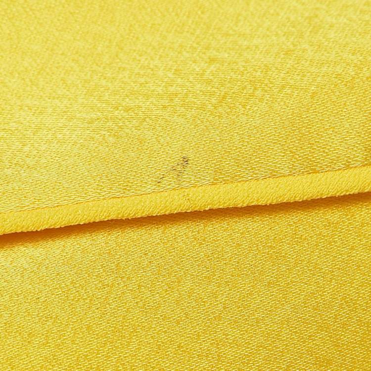Pre Owned Off-White Yellow Satin Belted Open Front Jacket M