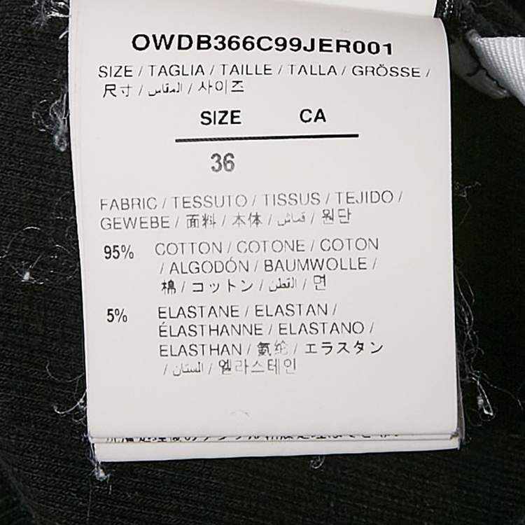 Pre Owned Off-White Black Logo Rib-Knit Midi Tank Dress XS