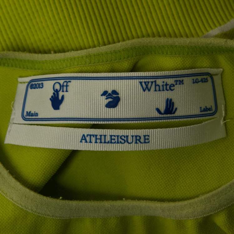 Pre Owned Off-White Fluorescent Yellow Jersey Seamless Bra Top S/M