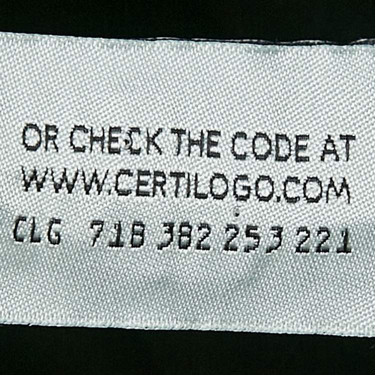 Pre Owned Off-White Black Printed Satin Button Front Belted Tokyo Dress XS