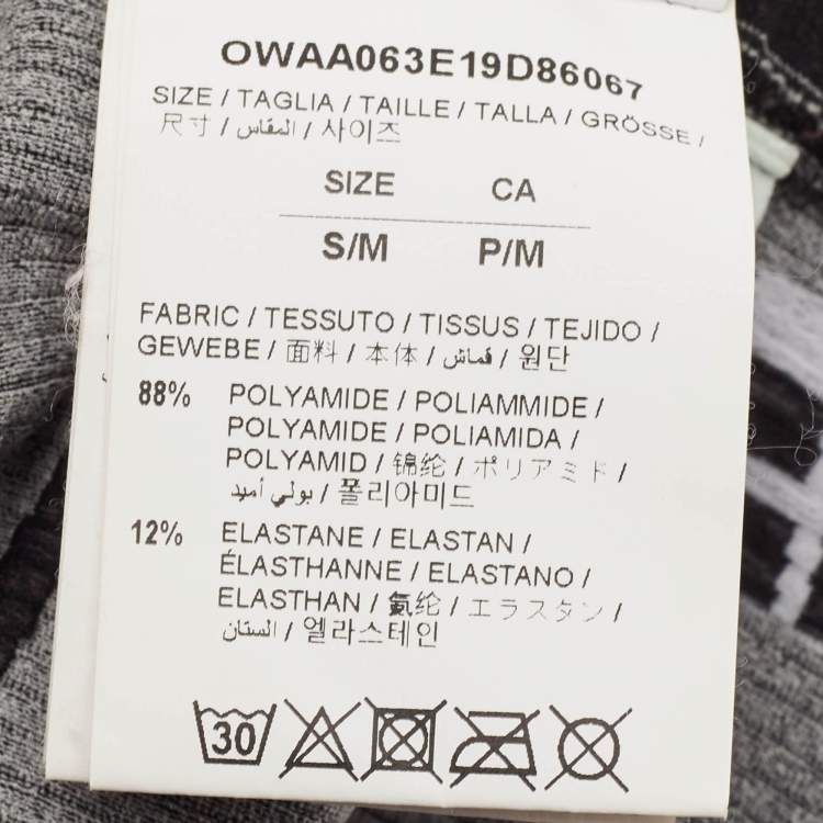 Pre Owned Off-White Black Jersey High Neck Athletic T-Shirt S