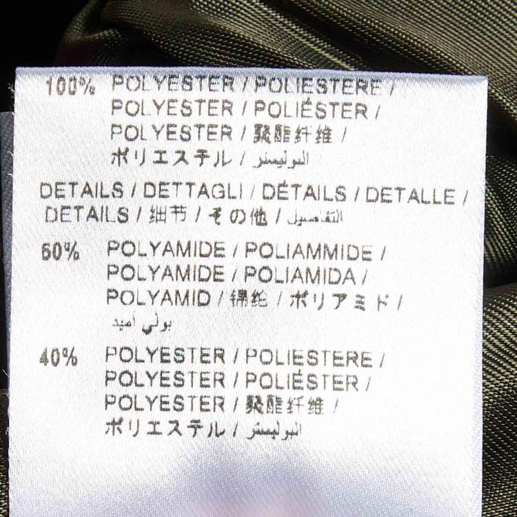Pre Owned Off-White Olive Green Linen Diag M65 Cropped Jacket S