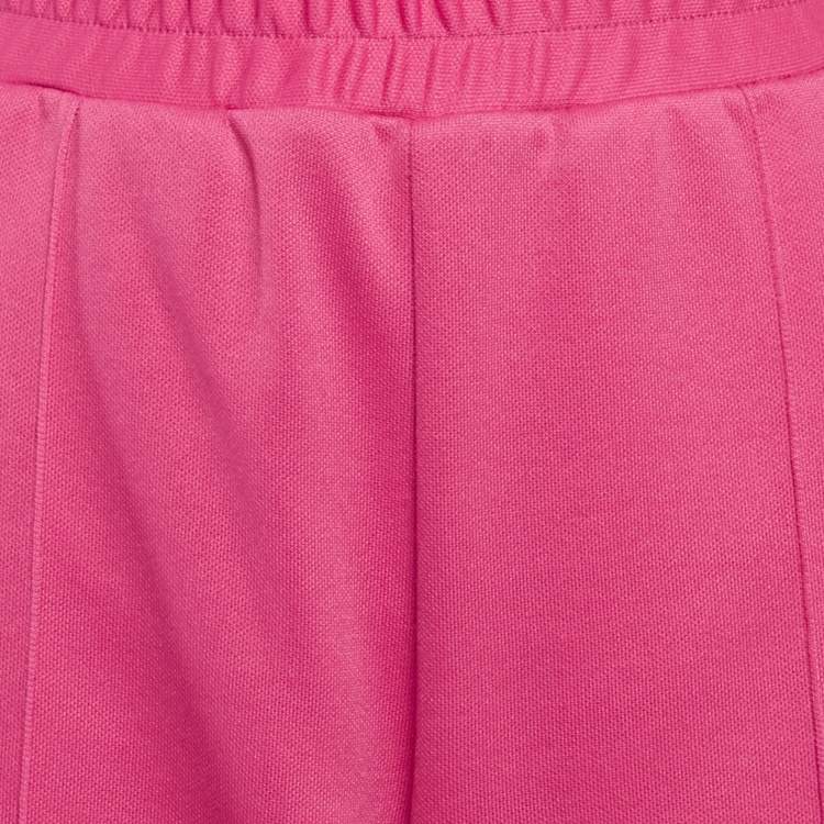 Pre Owned Off-White Pink Cotton Jersey Side Striped Track Pants L