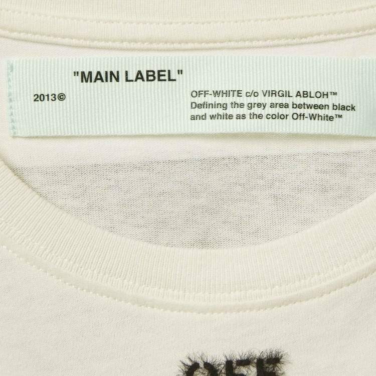 Pre Owned Off-White Off-White Arrow Print Cotton Crew Neck T-Shirt L