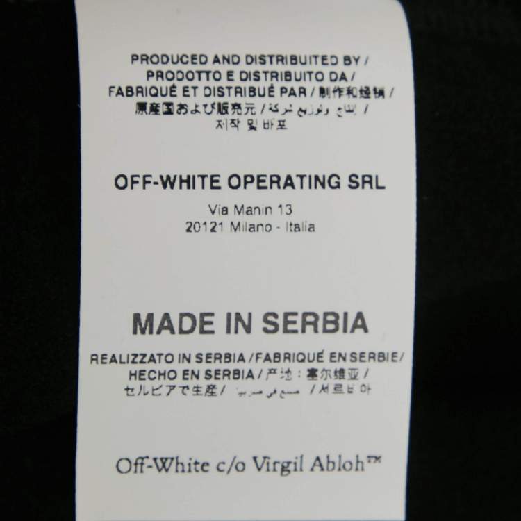 Pre Owned Off-White Black Jersey Drawstring Active Leggings L