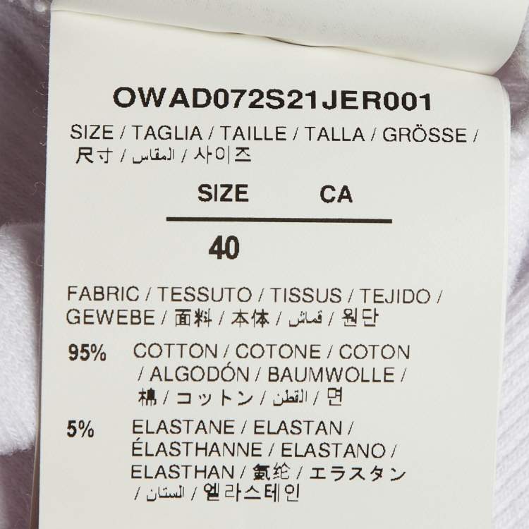 Pre Owned Off-White White Off Print Cotton Tank Top S 