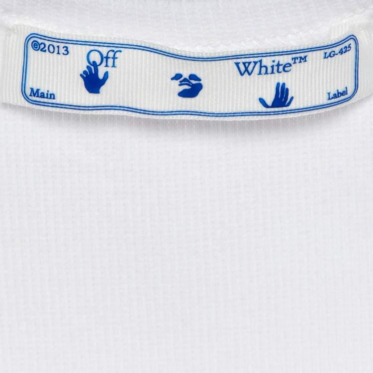 Pre Owned Off-White White Off Print Cotton Tank Top S 