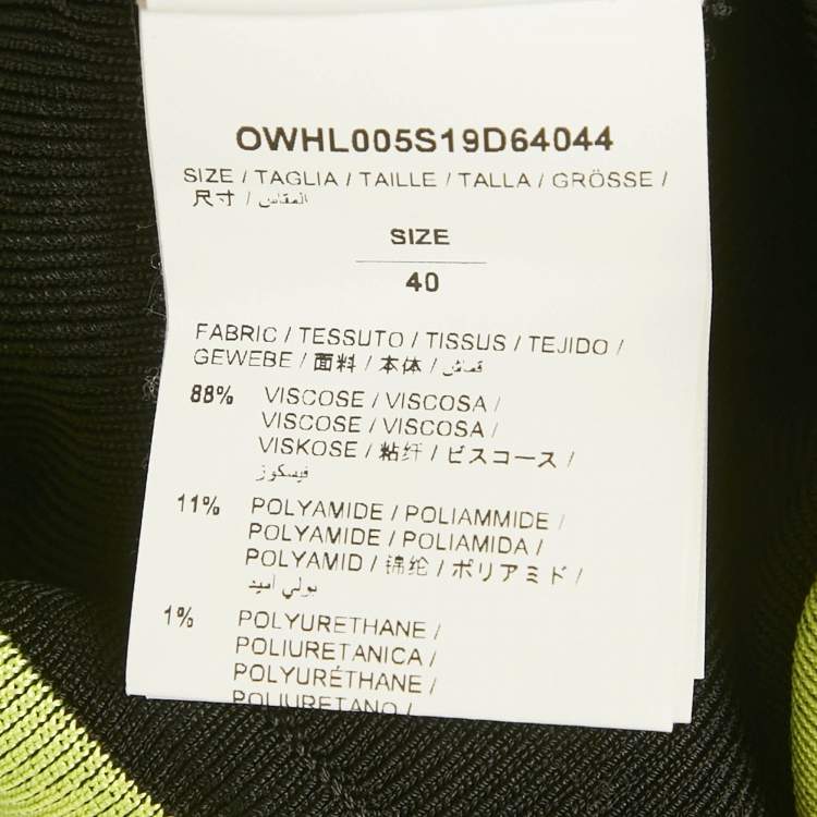 Pre Owned Off-White Black Jersey Logo Waist Band Skirt S 