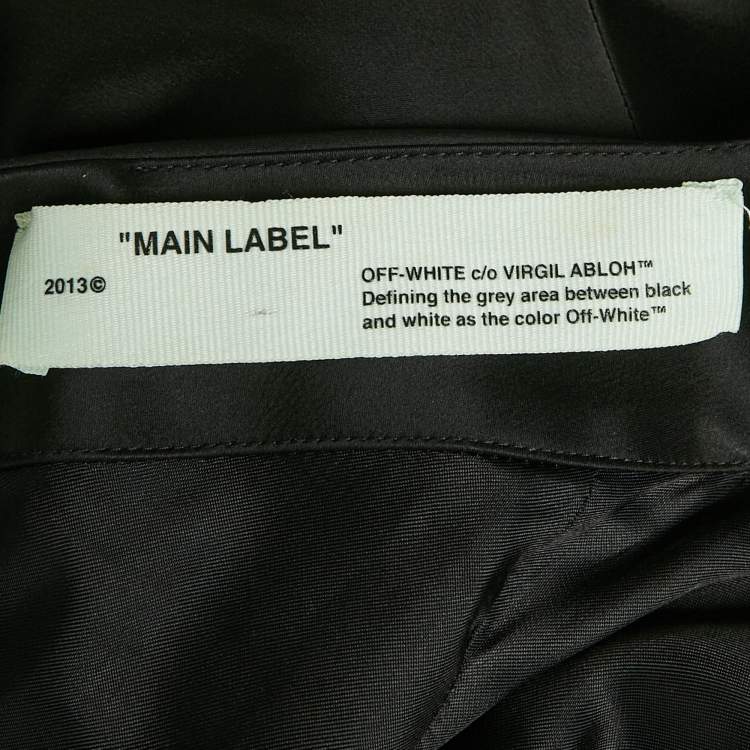 Pre Owned Off-White Satin Cold Shoulder Midi Dress S 