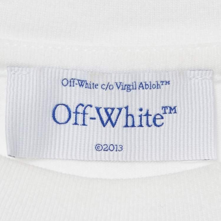Pre Owned Off-White White Bow Print Jersey Crewneck T-Shirt XL