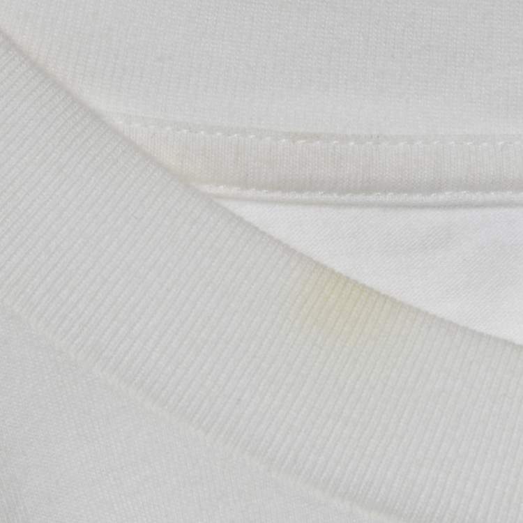 Pre Owned Off-White White Bow Print Jersey Crewneck T-Shirt XL