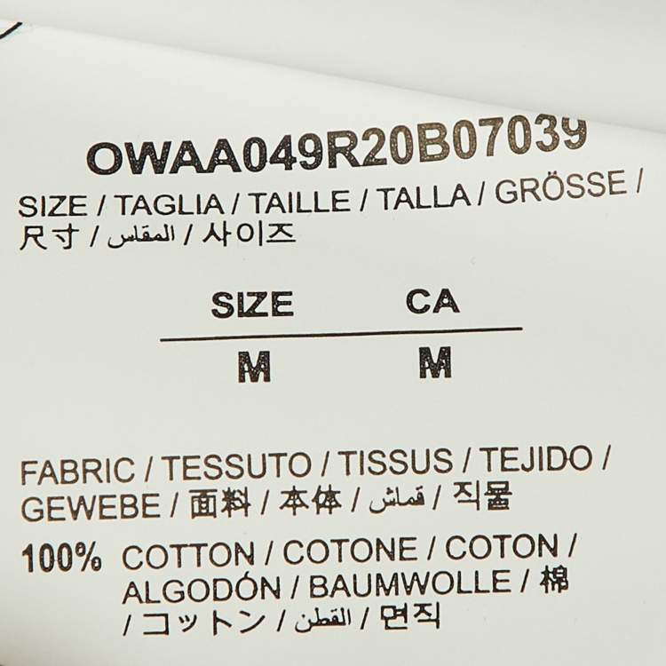 Pre Owned Off-White Black Arrow Print Cotton Crew Neck T-Shirt M 