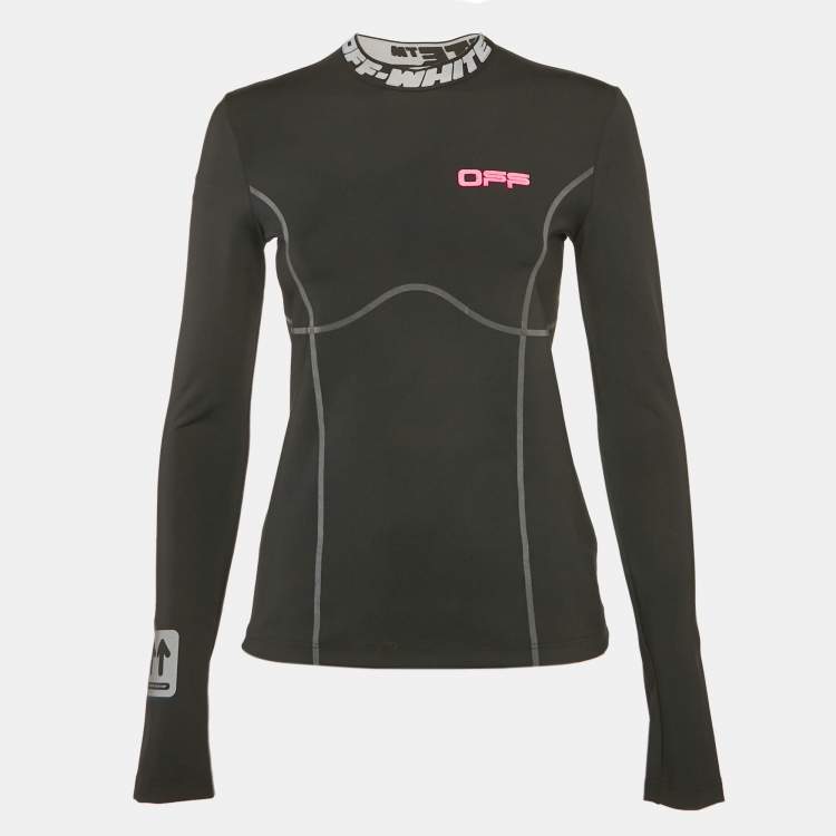 مملوكة مسبقًا Off-White Black Technical Jersey Pullover M