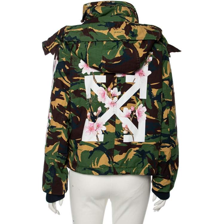 Pre Owned Off-White Camouflage Cotton All Over Mmrrone Diag Parka Jacket M