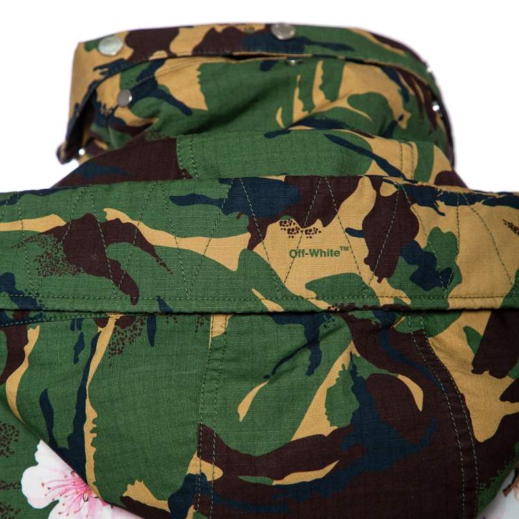 Pre Owned Off-White Camouflage Cotton All Over Mmrrone Diag Parka Jacket M