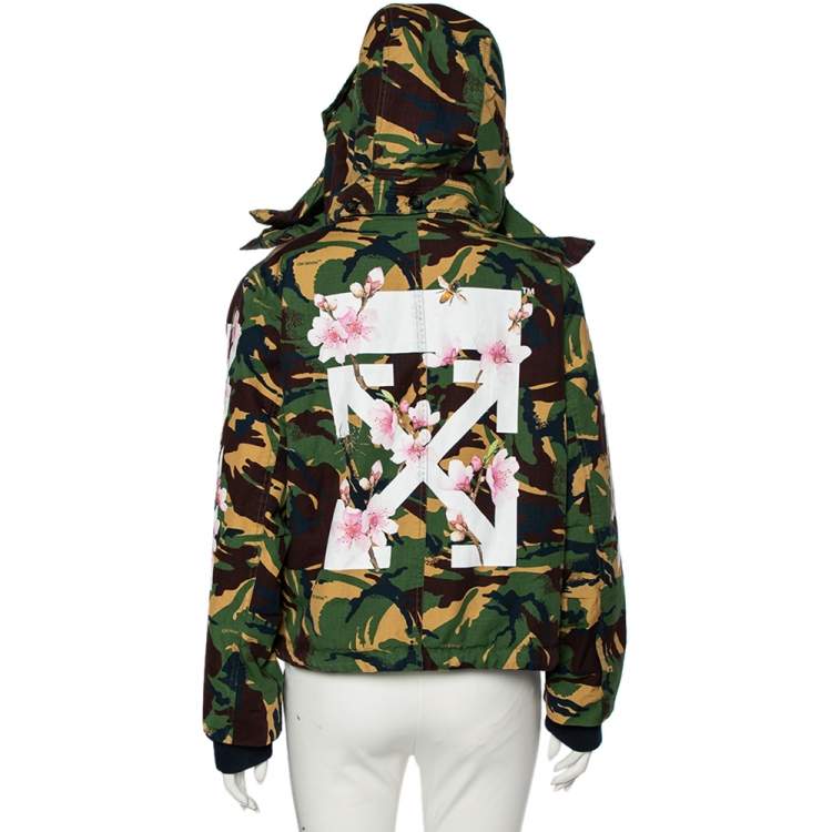 Pre Owned Off-White Camouflage Cotton All Over Mmrrone Diag Parka Jacket M