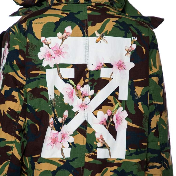 Pre Owned Off-White Camouflage Cotton All Over Mmrrone Diag Parka Jacket M