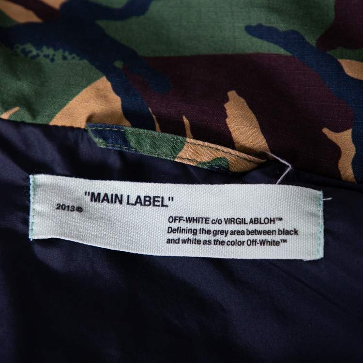 Pre Owned Off-White Camouflage Cotton All Over Mmrrone Diag Parka Jacket M