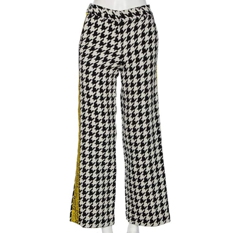 off white houndstooth pants