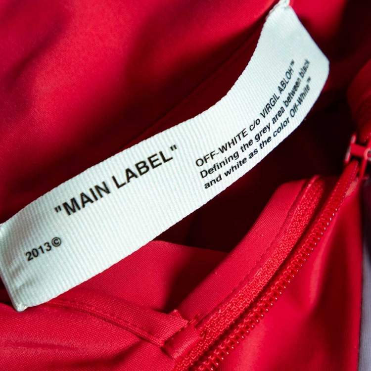 Pre Owned Off-White Red Printed Jersey Racing Car T-Shirt S
