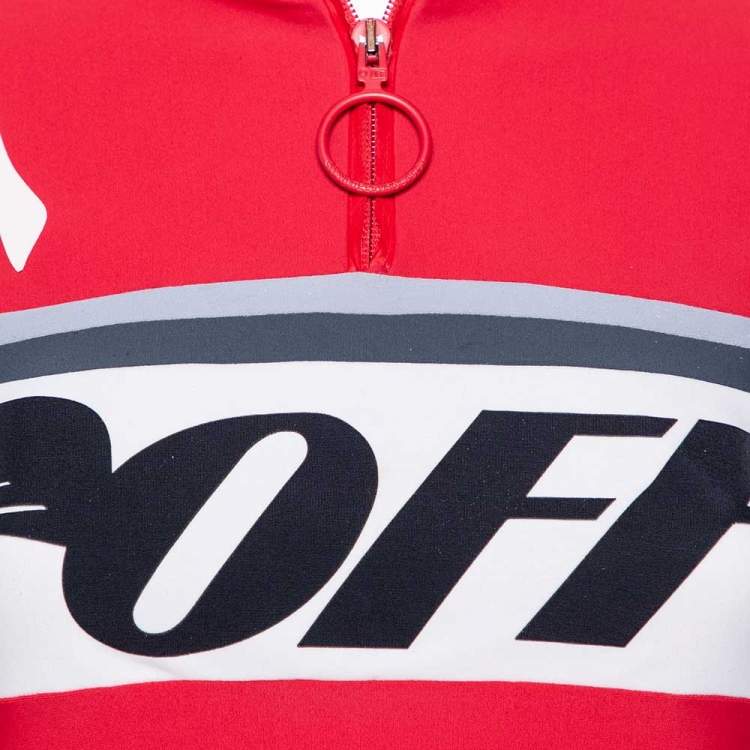 Pre Owned Off-White Red Printed Jersey Racing Car T-Shirt S