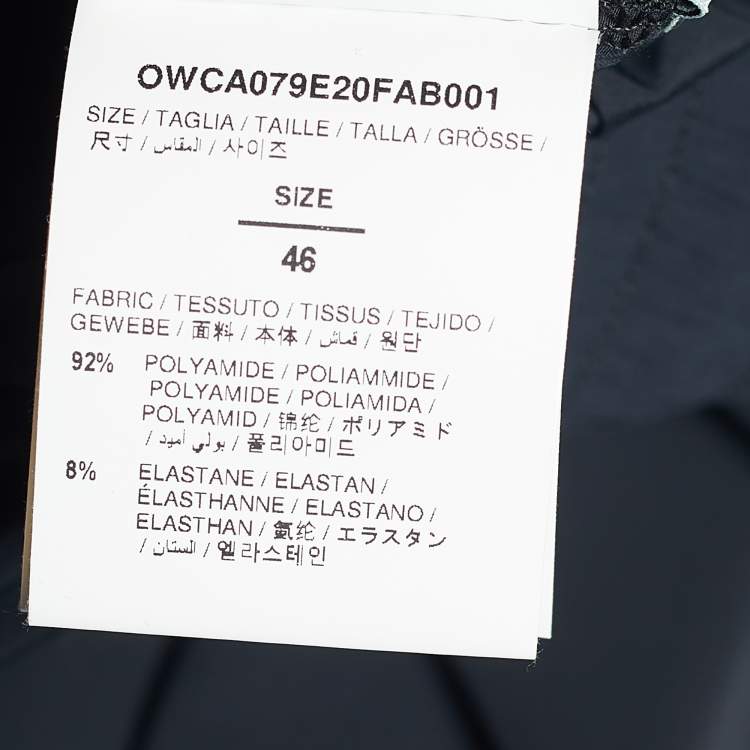 Pre Owned Off-White Black Synthetic Lounge Pants L