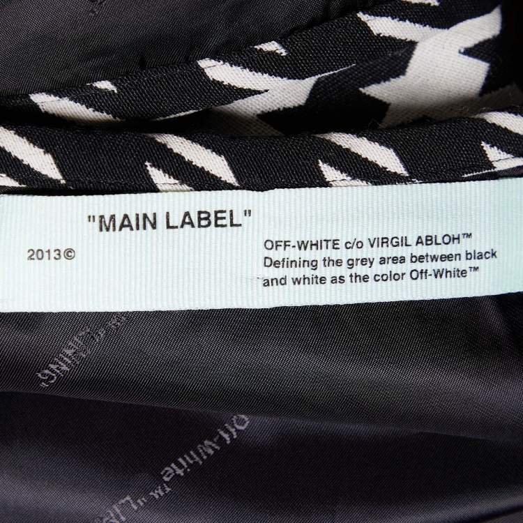 Pre Owned Off-White Monochrome Wool Wrap Mini Skirt S